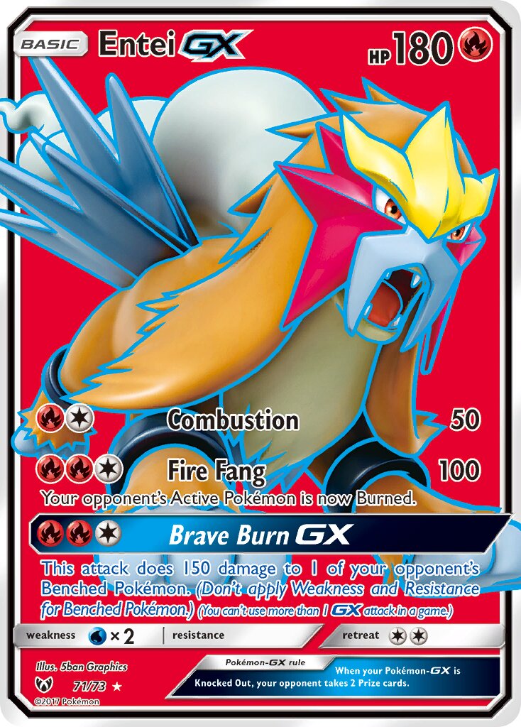 Entei-GX - 71/73 - Rare Ultra (Inglés Foil NM)
