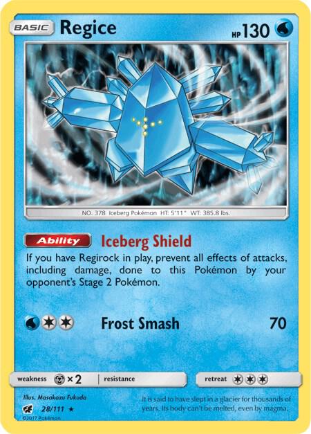 Regice - 28/111 - Rare Holo (Inglés Foil NM)