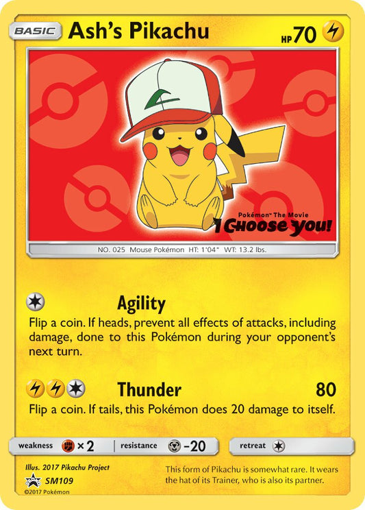 Ash's Pikachu - SM109 - Promo (Inglés NM)
