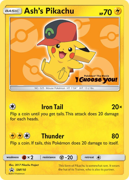 Ash's Pikachu - SM110 - Promo (Inglés NM)