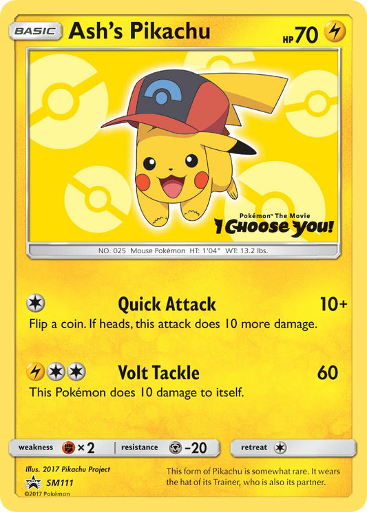 Ash's Pikachu - SM111 - Promo (Inglés NM)