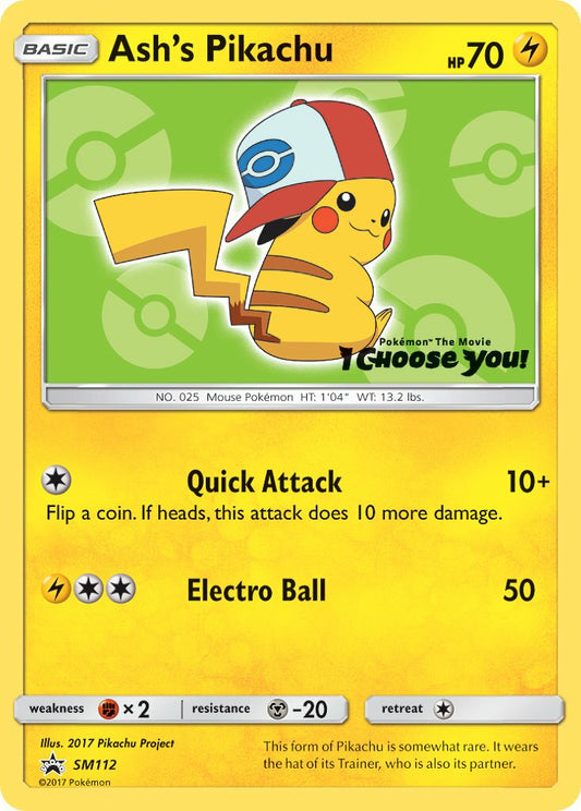 Ash's Pikachu - SM112 - Promo (Inglés NM)