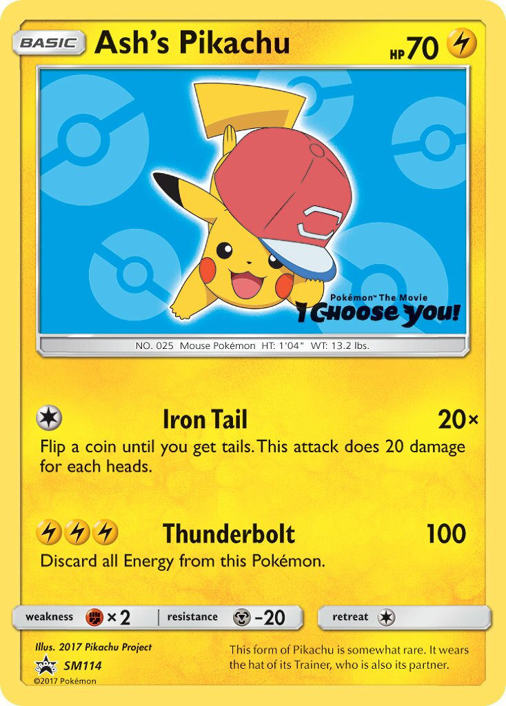 Ash's Pikachu - SM114 - Promo (Inglés NM)