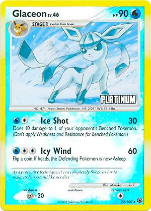 Glaceon - 20/100 [Platinum] - 020/100 - Promo (Español Reverse Holo LP)