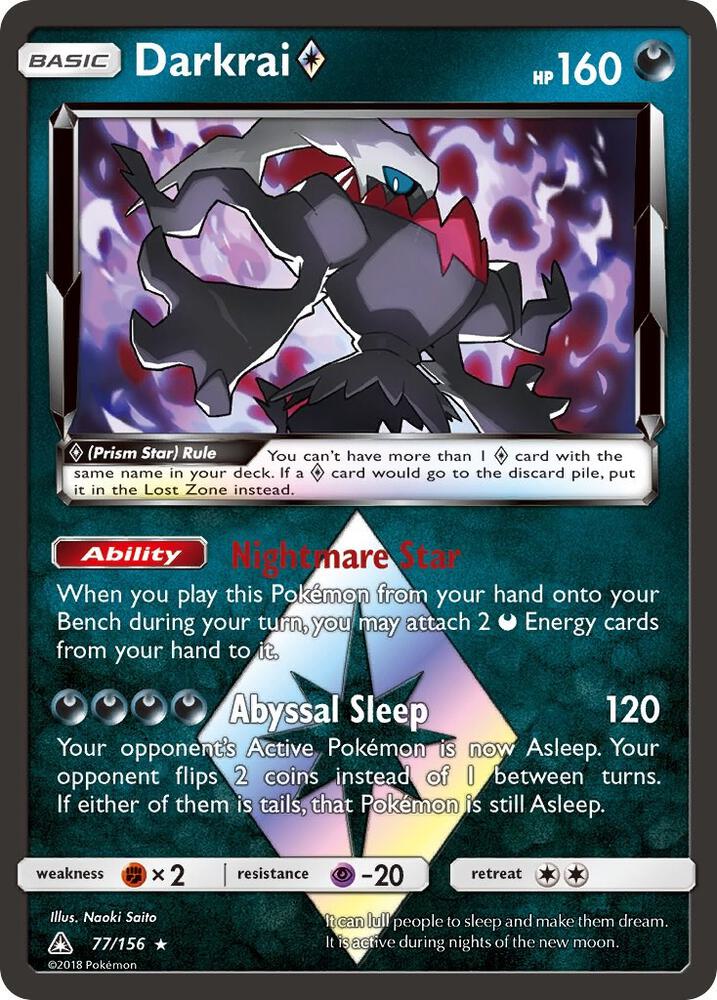 Darkrai ◇ - 77/156 - Rare Prism Star (Español Foil NM)