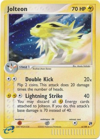 Jolteon - 6/100 - Holo Rare - MP