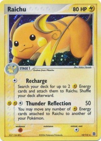 Raichu - 12/112 - Holo Rare - MP