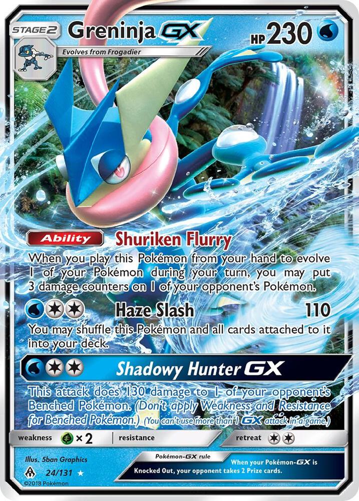 Greninja-GX - 24/131 - Rare Holo GX (Español Foil NM)