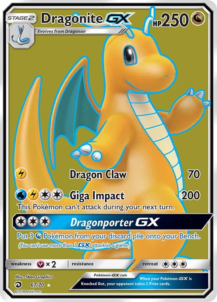 Dragonite-GX - 67/70 - Rare Ultra (Inglés Foil NM)