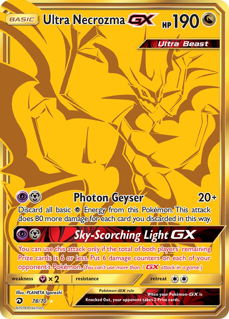 Ultra Necrozma-GX - 78/70 - Rare Secret (Inglés Foil LP)