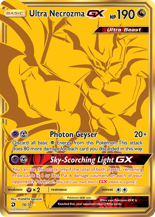 Ultra Necrozma-GX - 78/70 - Rare Secret (Inglés Foil LP)