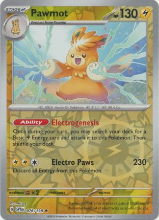 Pawmot - 076/198 - Holo Rare Reverse Holo