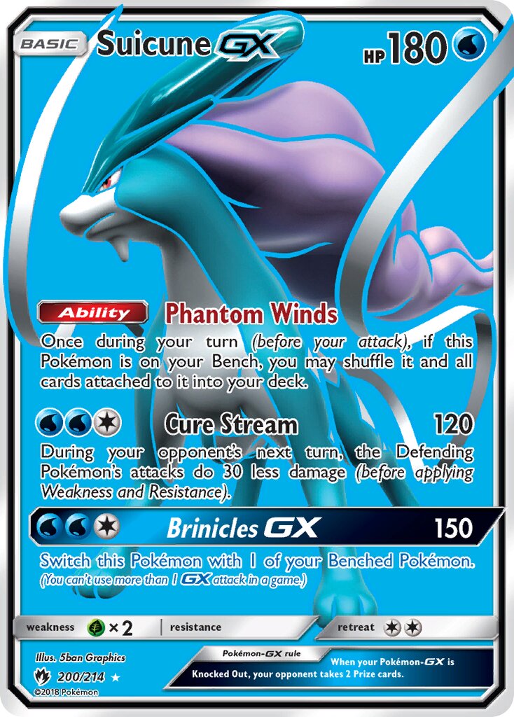 Suicune-GX - 200/214 - Rare Ultra (Inglés Foil NM)