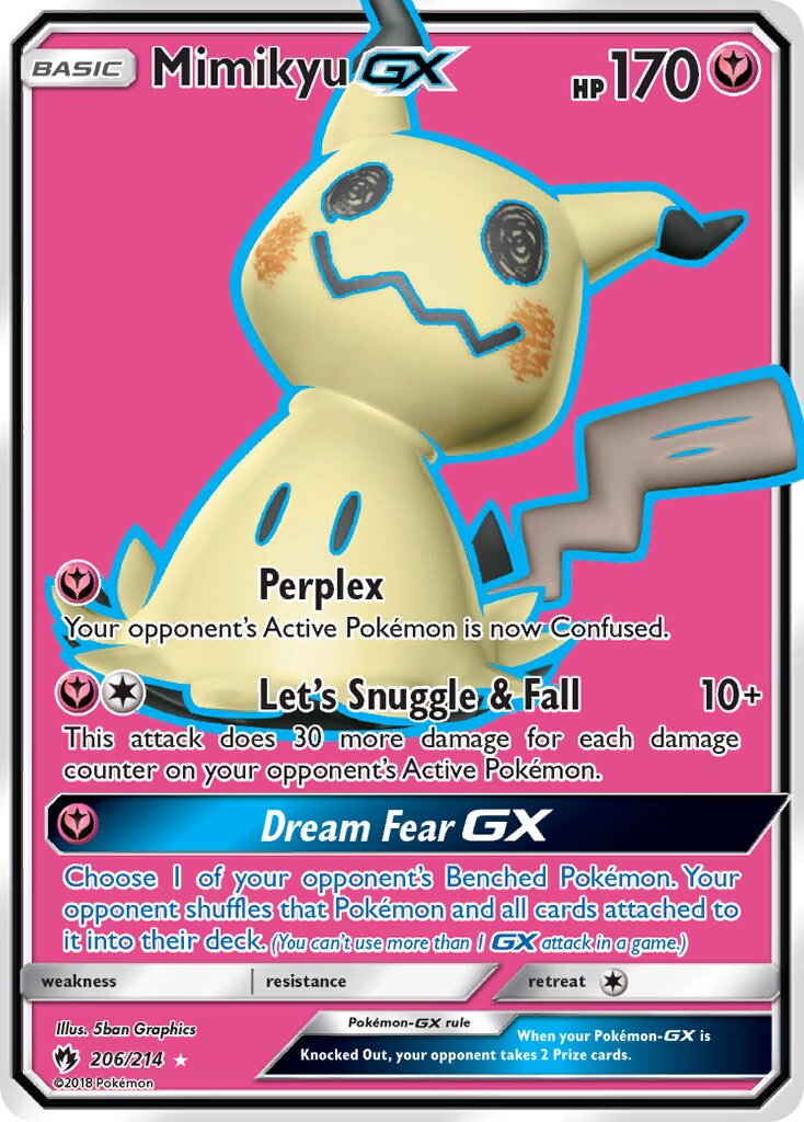 Mimikyu-GX - 206/214 - Rare Ultra (Inglés Foil LP)