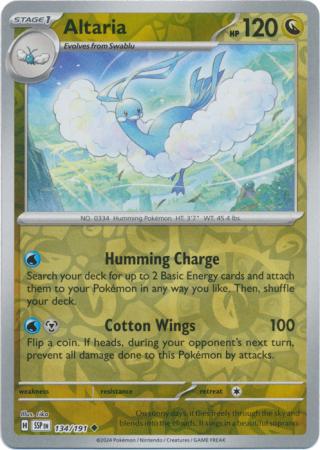 Altaria - 134/191 - Uncommon Reverse Holo (Español)