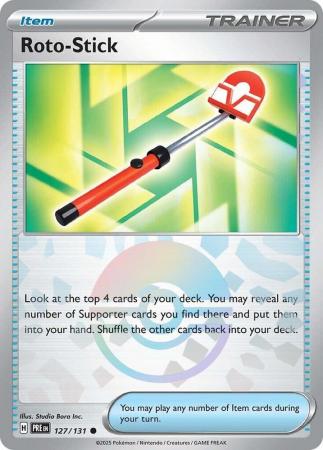 Roto-Stick - 127/131 - Common Pokeball Reverse Holo