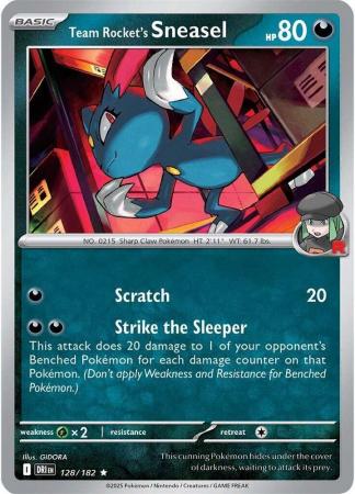 Team Rocket's Sneasel - 128/182 - Holo Rare
