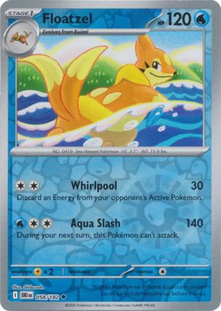 Floatzel - 058/182 - Uncommon Reverse Holo (Español)