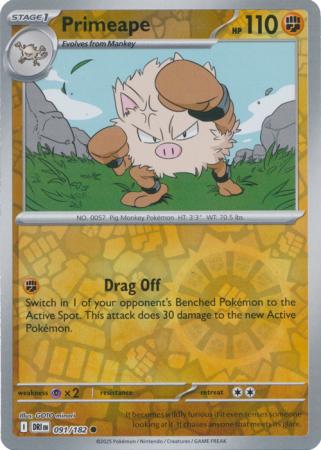 Primeape - 091/182 - Common Reverse Holo (Español)