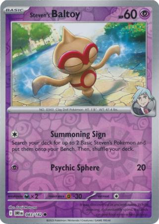 Steven's Baltoy - 083/182 - Common Reverse Holo (Español)