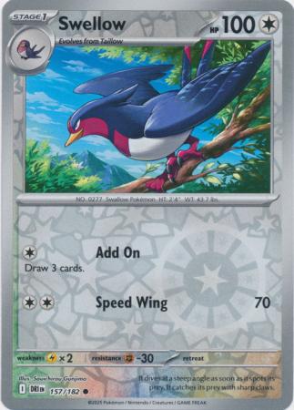 Swellow - 157/182 - Common Reverse Holo (Español)