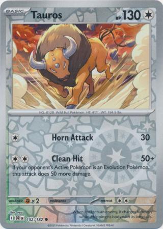 Tauros - 152/182 - Common Reverse Holo (Español)