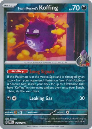 Team Rocket's Koffing - 125/182 - Common Reverse Holo (Español)