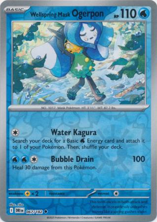 Wellspring Mask Ogerpon - 067/182 - Uncommon Reverse Holo (Español)