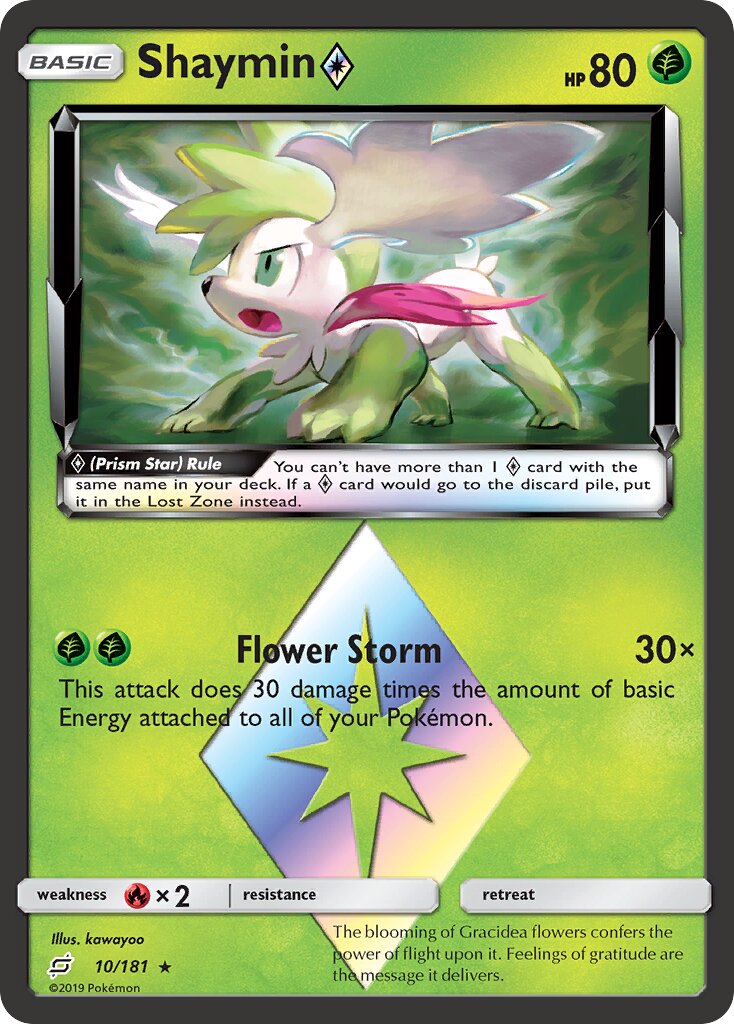 Shaymin ◇ - 10/181 - Rare Prism Star (Inglés Foil NM)