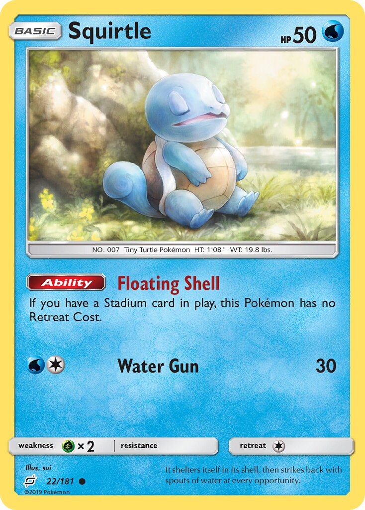 Squirtle - 22/181 - Common (Inglés Reverse Holo LP)
