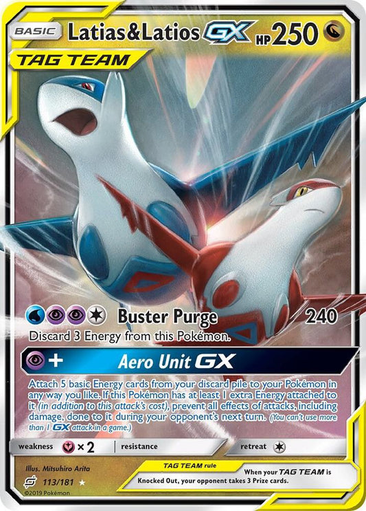 Latias & Latios-GX - 113/181 - Rare Holo GX (Español Foil NM)