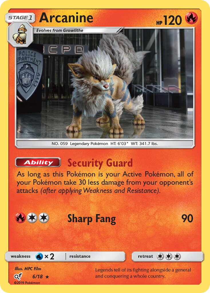 Arcanine - 6/18 - Rare (Inglés Foil NM)