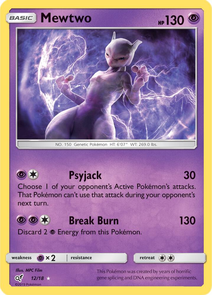 Mewtwo - 12/18 - Rare Ultra (Inglés Foil LP)