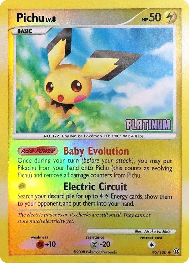 Pichu - 45/106 [Platinum] - 045/100 - Promo (Español Reverse Holo LP)
