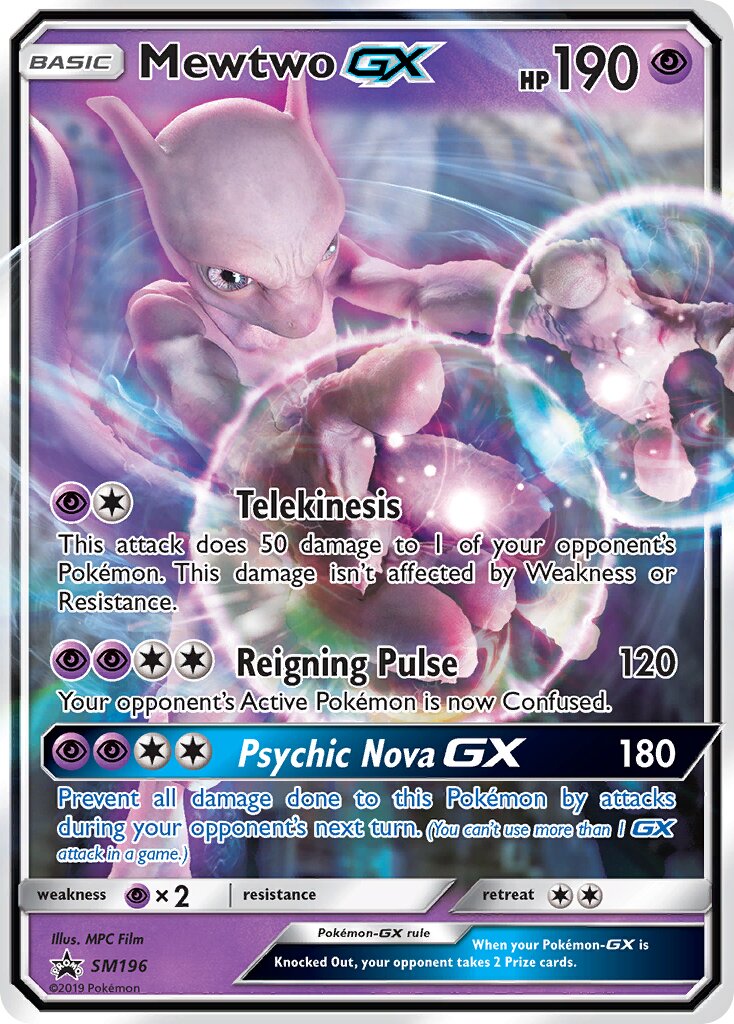 Mewtwo-GX - SM196 - Promo (Inglés Foil LP)