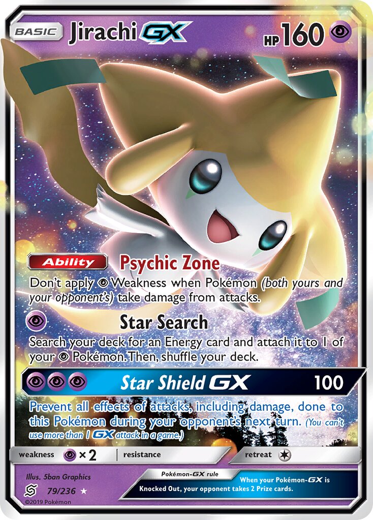 Jirachi-GX - 79/236 - Rare Holo GX (Inglés Foil NM)