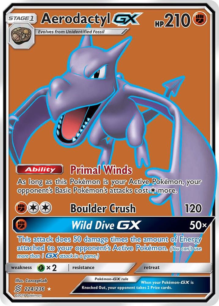 Aerodactyl-GX - 224/236 - Rare Ultra (Español Foil NM)