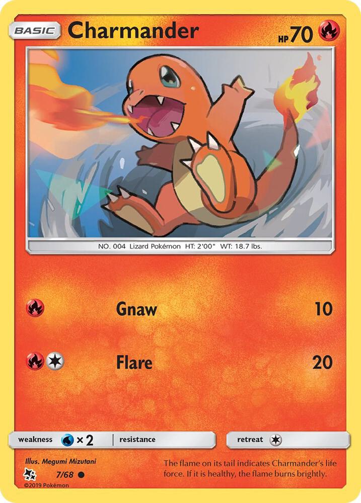 Charmander - 7/68 - Common (Inglés Reverse Holo NM)