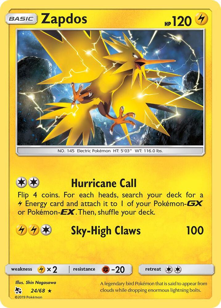 Zapdos - 24/68 - Rare Holo (Inglés Foil NM)