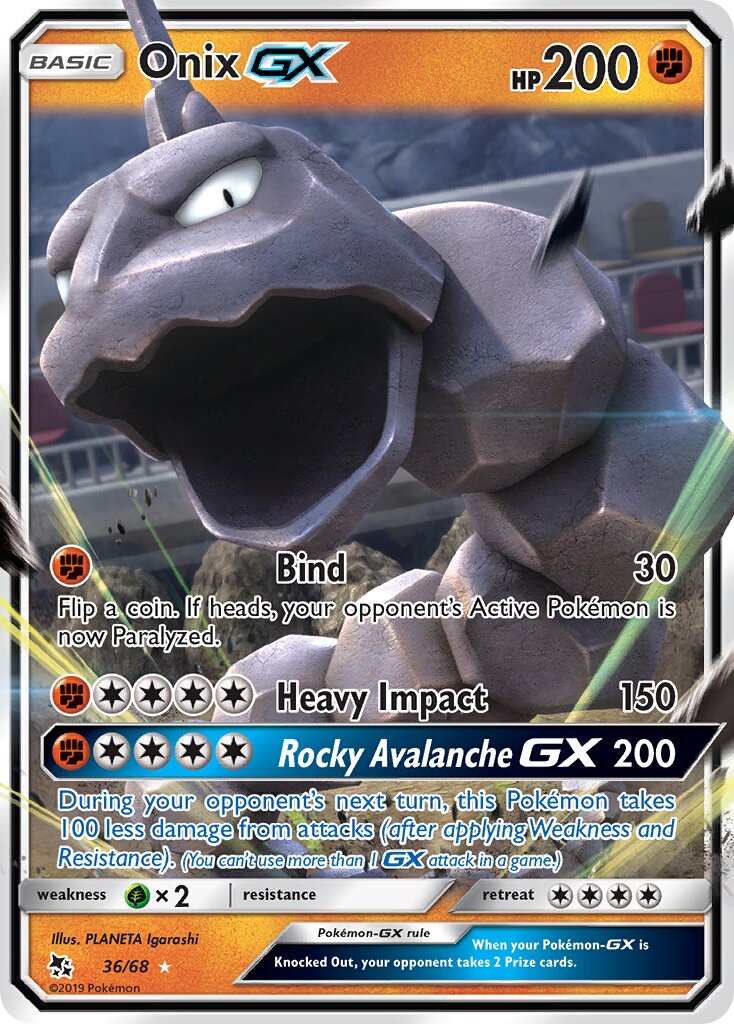 Onix-GX - 36/68 - Rare Holo GX (Español Foil NM)