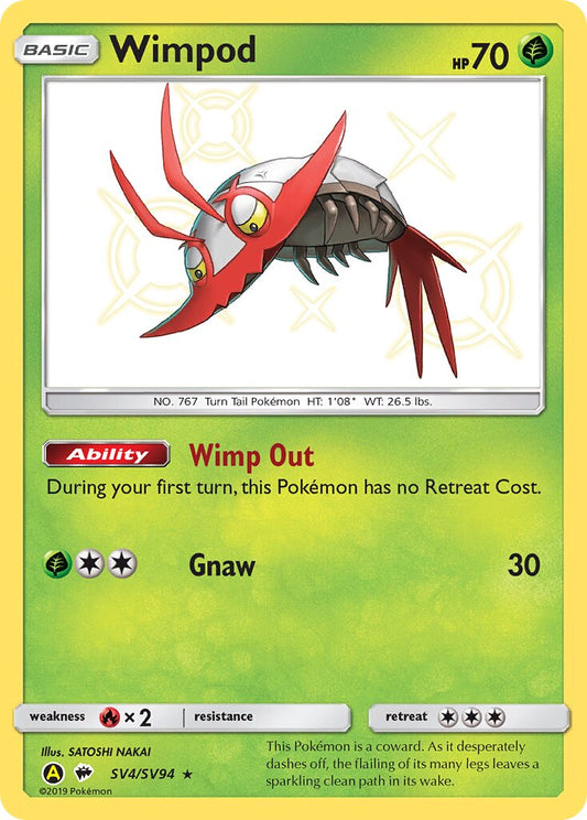 Wimpod - SV4/SV94 - Rare Shiny (Inglés Foil NM)
