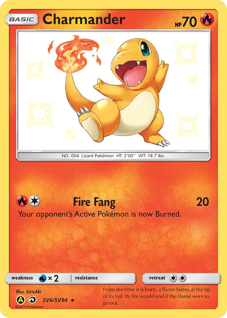 Charmander - SV6/SV94 - Rare Shiny (Inglés Foil NM)