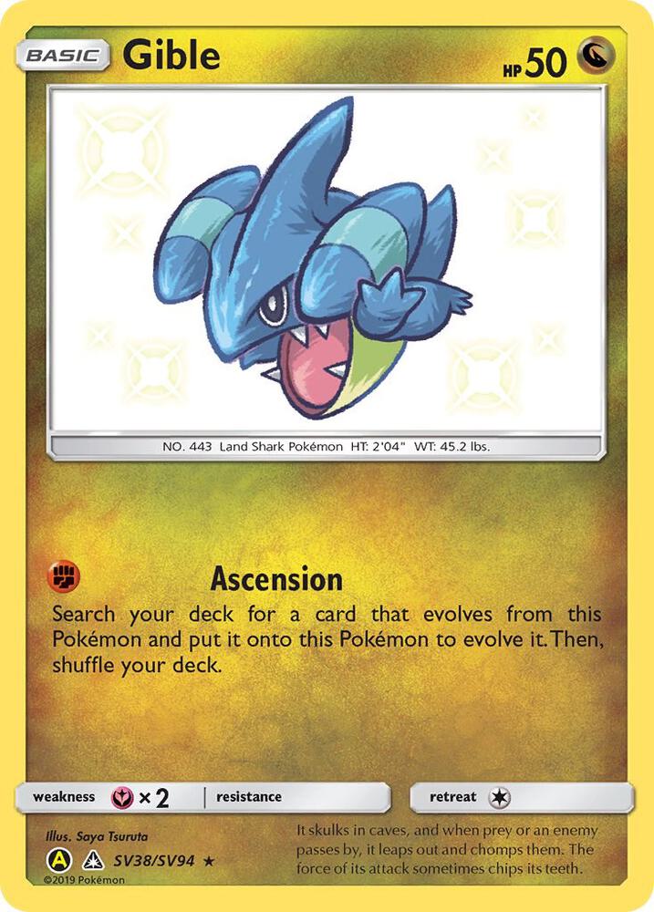 Gible - SV38/SV94 - Rare Shiny (Inglés Foil NM)