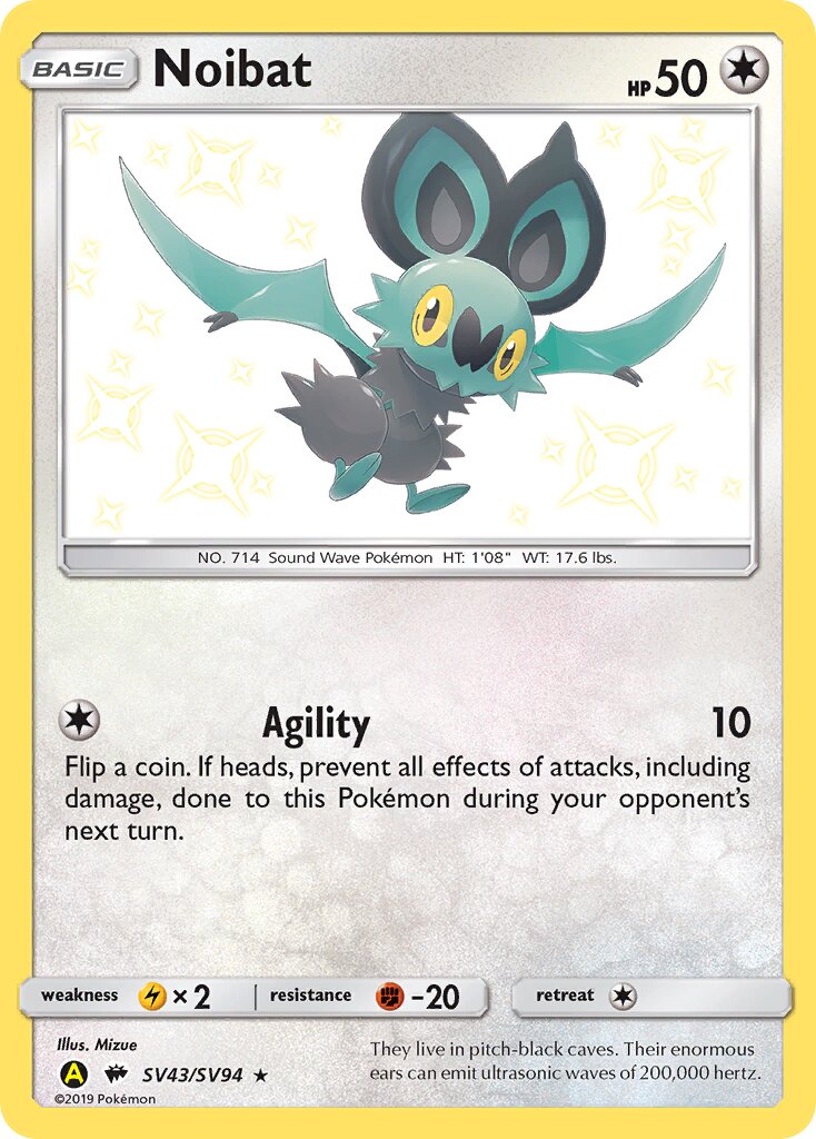 Noibat - SV43/SV94 - Rare Shiny (Inglés Foil NM)