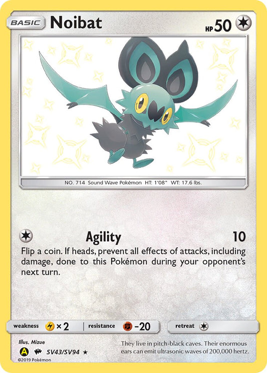Noibat - SV43/SV94 - Rare Shiny (Inglés Foil NM)