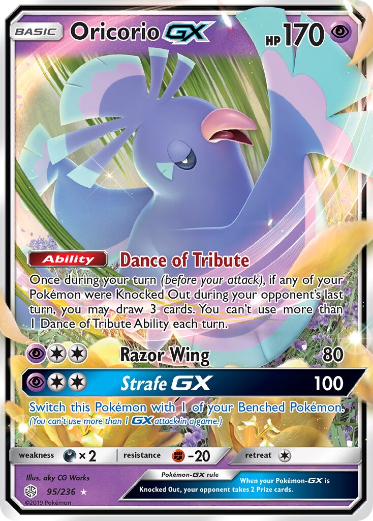 Oricorio-GX - 95/236 - Rare Holo GX (Inglés Foil NM)