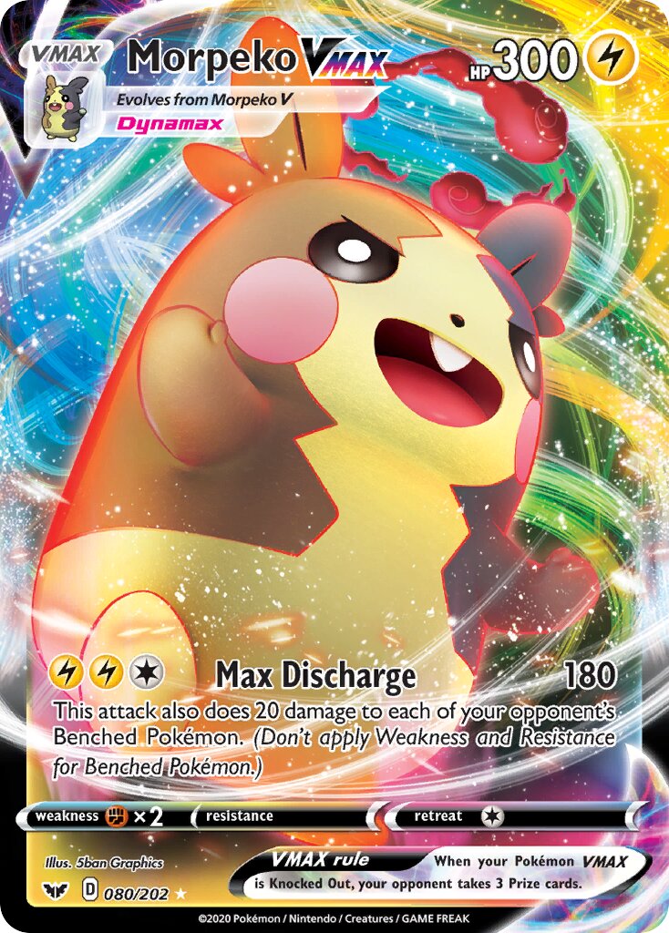 Morpeko VMAX - 080/202 - Holo Rare VMAX (Inglés Foil NM)