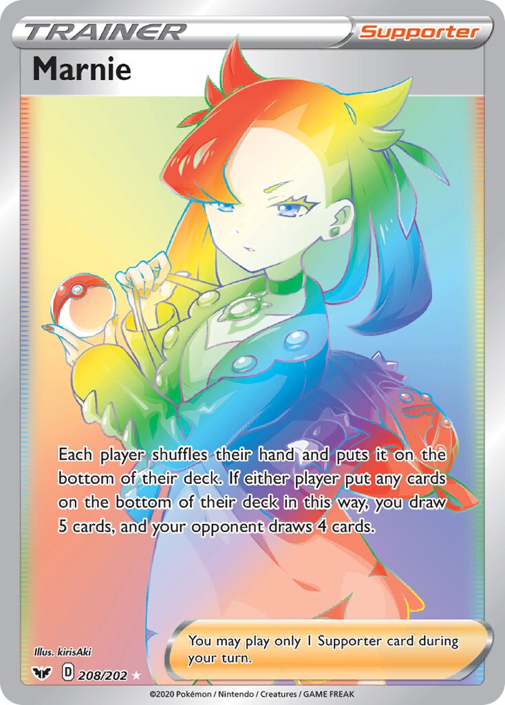 Marnie - 208/202 - Rare Rainbow (Inglés Foil NM)