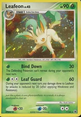 Leafeon - 7/100 - Holo Rare - DMG