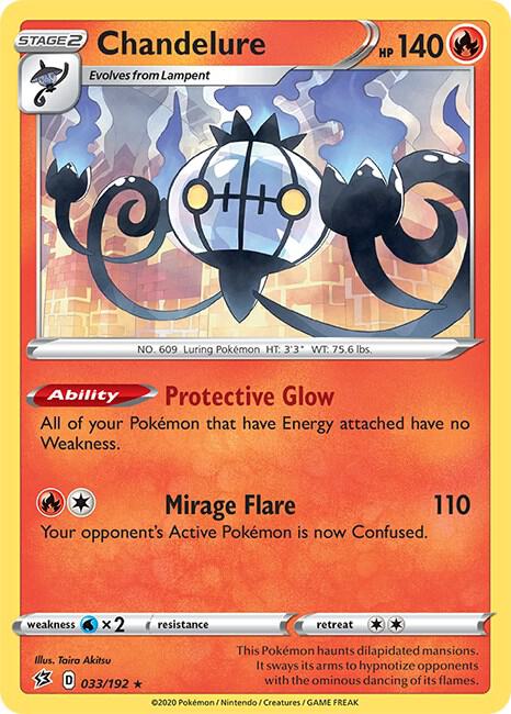 Chandelure - 033/192 - Rare Holo (Inglés Foil NM)